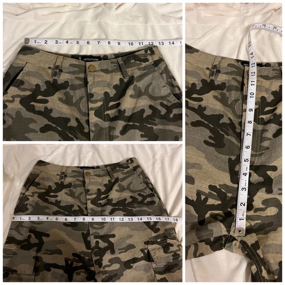 138 PrettyLittleThing Khaki Camo Pocket Detail Cargo Pants - Picture 6 of 8